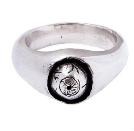 Eye ball silver ring