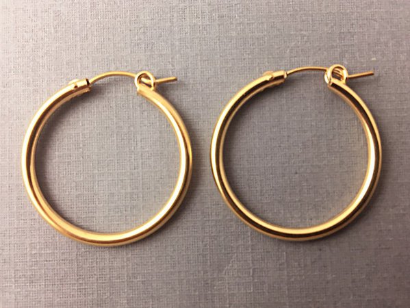 Gold Hoop Earrings 14K Gold Filled Earrings RoseGold Filled | Etsy