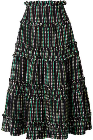 Proenza Schouler | Tiered tweed maxi skirt | NET-A-PORTER.COM