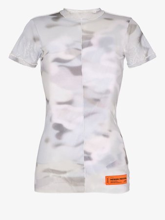 Heron Preston camouflage print mesh T-shirt