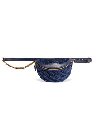Balenciaga | Souvenir XXS AJ velvet and leather belt bag | NET-A-PORTER.COM