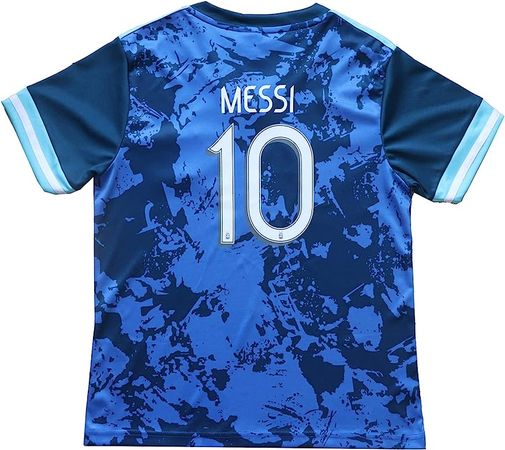 Amazon.com : Necm 2022 Argentina #10 Leo Messi Away Kids Soccer Jersey/Shorts/Socks Kit Youth Sizes (Messi Blue,26 (8-9 Years)) : Clothing, Shoes & Jewelry