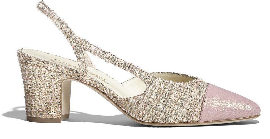 Chanel blush sling back heel