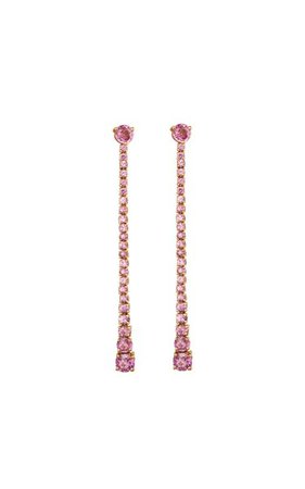 18k Pink Gold Single Long Sapphire Earrings By Mimia Leblanc | Moda Operandi