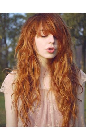 orange curled hair