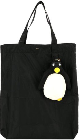 penguin charm tote bag