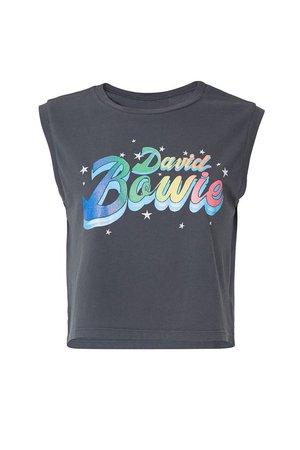 David Bowie Glitter Rebel Crop Top by DAYDREAMER for $30 | Rent the Runway