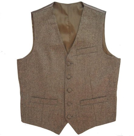 brown men vest