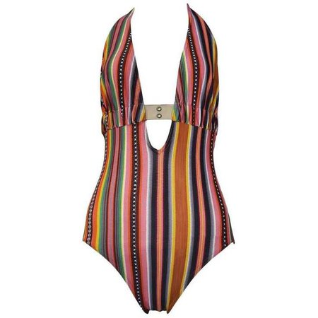 Vintage 2002 Christian Dior cargo strap swimsuit