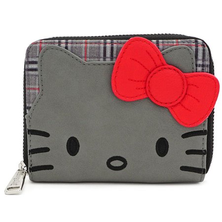 Hello Kitty Grey Plaid Zip Around Wallet – Loungefly.com
