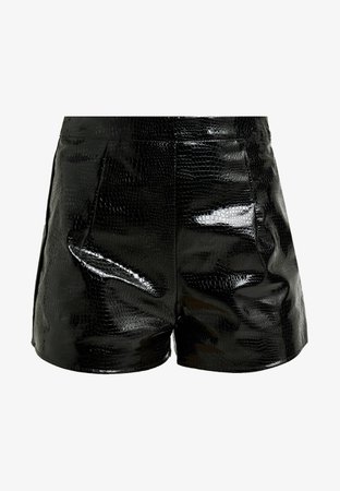 Missguided Tall CROC - Shorts - black - Zalando.co.uk