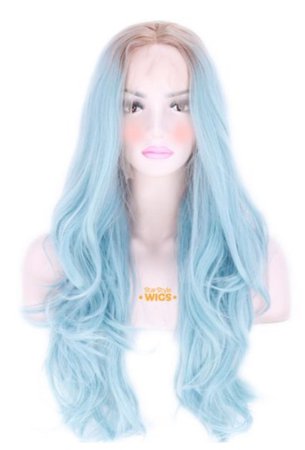 Sky Blue Angel Lace Front Wig