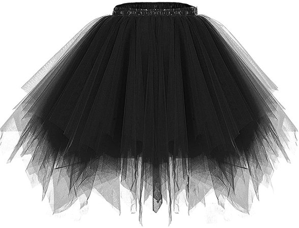 Amazon.com: PrePretty Black Tutu Skirt for Women Skirt Mini 50s Halloween Costume Party Bubble Dance Half Slip Skirt Black M : Clothing, Shoes & Jewelry