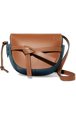 Loewe | Gate small color-block leather shoulder bag | NET-A-PORTER.COM