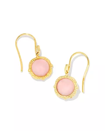 Sage 18k Gold Vermeil Drop Earrings in Pink Opal | Kendra Scott