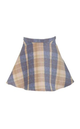 Oroson Plaid Twill Mini Skirt By Loveshackfancy | Moda Operandi
