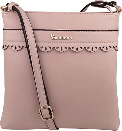 B BRENTANO Vegan Medium Crossbody Handbag Purse (Blush 1): Handbags: Amazon.com