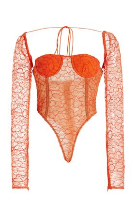 Boning Detail Lace Bodysuit By Laquan Smith | Moda Operandi