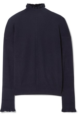 Chloé | Ruffled button-detailed cashmere turtleneck sweater | NET-A-PORTER.COM