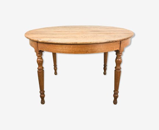 Round antique elm wooden table | Selency
