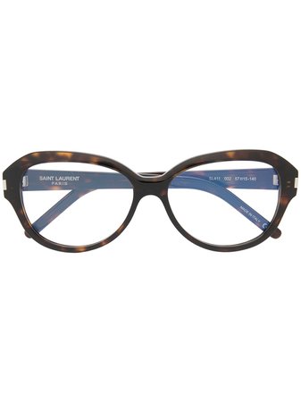 Saint Laurent, tortoiseshell round-frame glasses