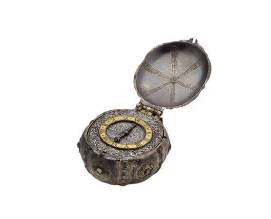 1500s Silver and gold watch attributed to Oliver Cromwell, English, 16th century  from the Ashmolean Museum, Oxford