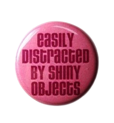 Pink funny button pin