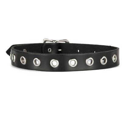 1 Row Grommet EC1 Choker - Leather chokers and collars