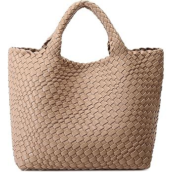 Amazon.com: Queenoris Woven Bag for Women, Vegan Leather Tote Bag Large Summer Beach Travel Handbag and Purse Retro Handmade Shoulder Bag (Apricot) : Queenoris: Clothing, Shoes & Jewelry