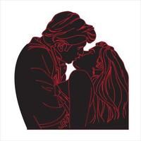 Romantic couple kissing. I love you. Couple in love. Close-up mouths are kissing. Silhouette of lovers.. Valentine's Day. 19468930 Vector Art at Vecteezy