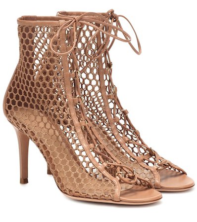 Helena fishnet ankle boots