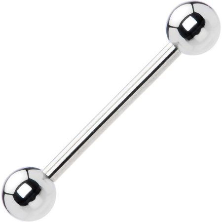 14 Gauge Straight Stainless Steel Barbell 5/8" 5mm – BodyCandy