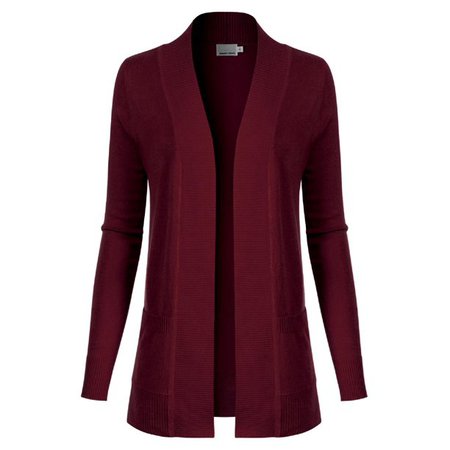 Made by Olivia Women's Open Front Long Sleeve Classic Knit Cardigan - Walmart.com