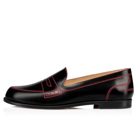 CHRISTIAN LOUBOUTIN Mocalaureat Flat Red Sole Loafers