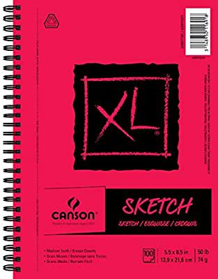 Amazon.com: Canson XL Series Paper Sketch Pad for Charcoal, Pencil and Pastel, Side Wire Bound, 50 Pound, 18 x 24 Inch, 50 Sheets: Arts, Crafts & Sewing