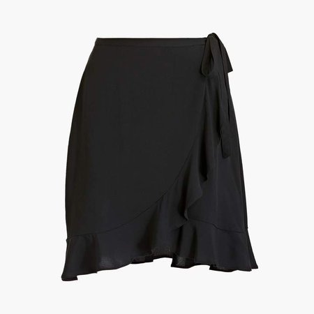 Faux-wrap mini skirt