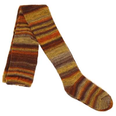 orange striped socks