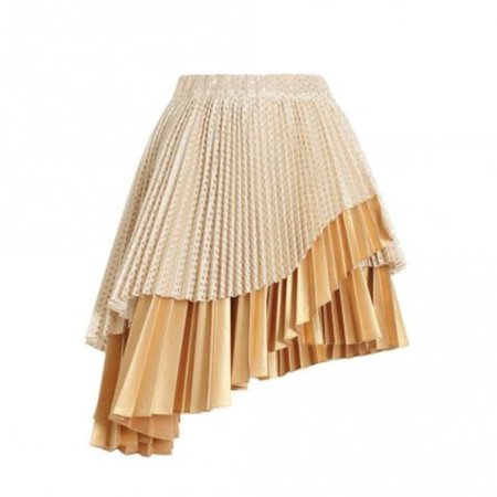 Gold ruffle teired skirt