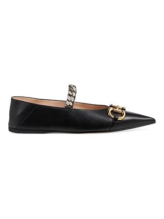 Gucci Ballet Flats with Chain and Horsebit | SaksFifthAvenue