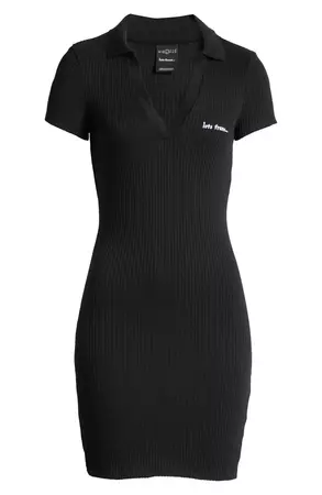 iets frans Ribbed Polo Minidress | Nordstrom