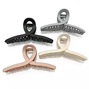 Amazon.com : Nalodu 4.3 Inch Hair Claw Clips Large No Slip Big Matte Jaw Butterfly Clip for Thin Fine Thick Hair Women and Girls, 4 Pack : Beauty & Personal Care