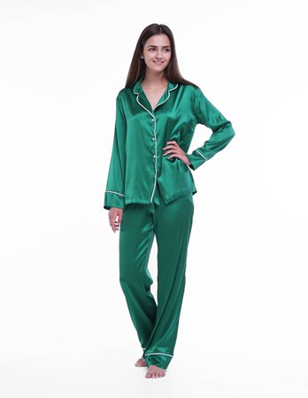 green pajamas