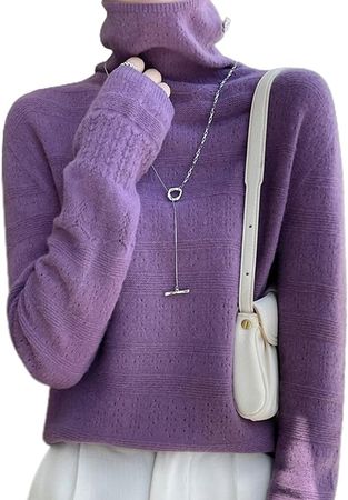 Giltpeak Cashmere Turtleneck Sweater Women, Wool Sweater Women, 100% Cashmere Soft Warm Pullover Knit Jumpers, Autumn Winter at Amazon Women’s Clothing store