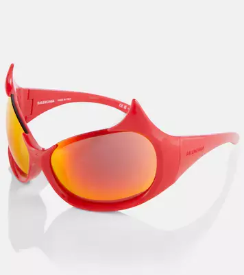 Gotham Cat Sunglasses in Red - Balenciaga | Mytheresa