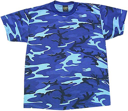 4 Star Sky Blue Camouflage T-Shirt (Medium) | Amazon.com