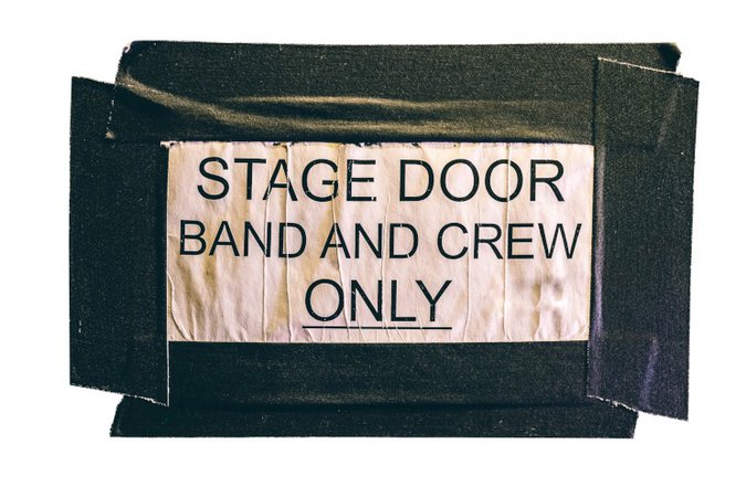 stage door sign