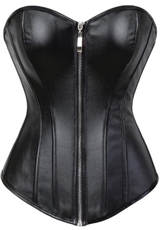 black corset leather