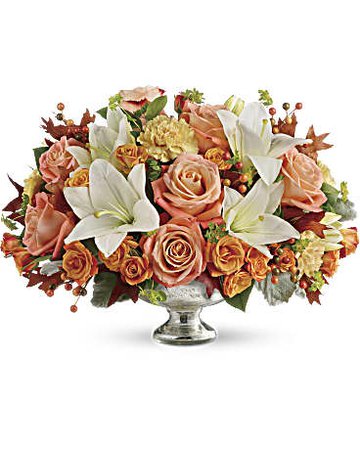 Teleflora's Harvest Shimmer Centerpiece Bouquet - Teleflora