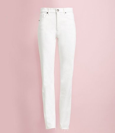 Relaxed Straight Leg Jeans in White