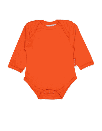 Organic Orange Basic Babygrow | Tops and T-Shirts | Baby | Toby Tiger